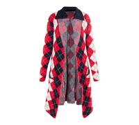myMo ROCKS Cardigan rouge sang / noir / blanc, Taille S