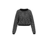 myMo ROCKS Pull-over gris argenté / noir / blanc, Taille M-L