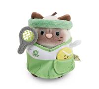 Mymochi 62903 Siamy Doudou Chat Siamois, 8 cm, avec Balle de Tennis, Costume de Tennis, dans Une boîte Cadeau, 8,5 x 6,5 x 10 cm, Marron, mymochi, Design Kawaii, Douillette, pour Enfants et Adultes