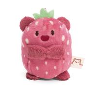 MYMOCHI Peluche Ours Nomo Fraise 5cm Rose - Peluche Douce, Mignonne Peluche à câliner, pour Jouer, pour Enfants et Adultes, Une Excellente idée de Cadeau