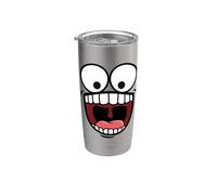 MyMood Happy Sing Singing Positive Kindness Funny Mood Face Gobelet isotherme en acier inoxydable double paroi