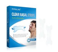 MYMULIKE 60 PCS Bandelettes Nasales Transparentes Extra Résistantes pour le Sommeil, Clear Nasal Strips anti-ronflement pour Sommeil et le Sport