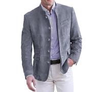 Mymyguoe Blazer pour homme - Veste d'affaires - Pour les loisirs - Manteau de sport - Manteau de mariage - Blazer sportif - Veste de loisirs - Veste mi-saison - Manteau court élégant, bleu, L