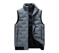 Mymyguoe Gilet matelassé pour homme - Gilet de transition sans manches - Veste matelassée - Gilet de travail thermique avec poches zippées - Gilet en duvet léger et chaud - Gilet d'hiver décontracté