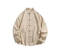 Mymyguoe Hommes Style Chinois Chemise à Manches Longues Hommes Arts Martiaux Chinois Tangzhuang Vêtements Kung Fu Tai Chi Wushu Manches Longues Veste Qi Gong Wing Chun Shaolin Wushu Entraînement