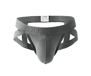 Mymyguoe Jockstraps String taille basse pour homme - Couleur unie - Extensible - Sous-vêtements Jock Strap - Sport - String Performance