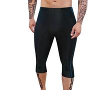 Mymyguoe Legging de compression 3/4 pour homme - Pantalon de sport court - Short de course - Séchage rapide - Avec poche zippée - Pantalon de jogging pour l'entraînement, la course à pied, le fitness,