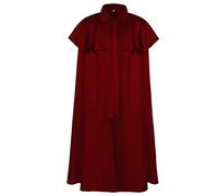 Mymyguoe Robe pour homme - Costume de moine prêtre - Veste d'hiver - Trench - Avec capuche - Pour Halloween, Renaissance, Carnaval, Steampunk, Pape, Tunique, rouge, XL