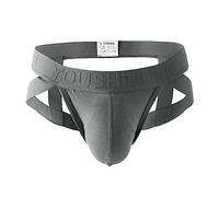 Mymyguoe Strings pour Hommes à Taille Basse Jockstraps Tanga Monochrome Jocks Stretch Slip Sous-vêtements Jock Strap Sport Suspensoir String Performance Slip Jock Strap, gris, M