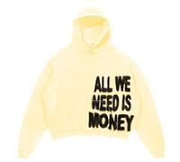 Mymyguoe Sweat à capuche pour homme Y2K Sweats à manches longues avec capuche Hip Hop Oversize Streetwear Style japonais Pull à capuche All We Need is Love Letter Print Hoody, jaune clair, XXL