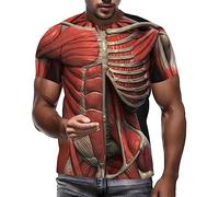 Mymyguoe T-shirts amusants à impression 3D pour homme - Hauts graphiques décontractés - Manches courtes - Unisexe - Moche - Bodybuilding - T-shirt de sport - Maillot de corps - Streetwear - T-shirt