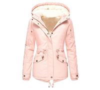 Mymyguoe Veste d'hiver pour femme - Veste rembourrée - Manteau d'hiver ample - Parka d'hiver - Veste de snowboard - Manteau d'hiver chaud - Veste de neige baggy - Veste de ski pour femme, Rose, XXL