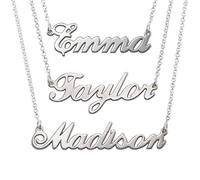 MyNameNecklace MYKA Collier Prénom en Argent style Carrie Bradshaw en Argent 925 ou Plaqué Or - Collier pour Elle (Argent 925)