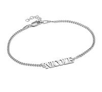 MyNameNecklace MYKA Nom Bracelet avec Majuscules en Argent Sterling Plaqué Or 18K Vermeil Bijoux Cadeau Personnalisé pour Femme Femme Mère Petite Amie Sa Fille (Argent Sterling)