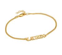 MyNameNecklace MYKA Nom Bracelet avec Majuscules en Argent Sterling Plaqué Or 18K Vermeil Bijoux Cadeau Personnalisé pour Femme Femme Mère Petite Amie Sa Fille (Or 18ct Vermeil)