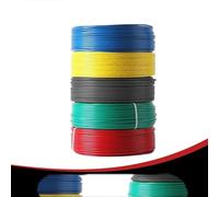 MyncbD câble électrique BV Fil Dur monocœur 20/19/18/16/14/12/10/8 AWG cuivre Massif PVC câblage Domestique câble électrique Fixe Ignifuge (Color : Yellow, Size : 50M_20 AWG - 0.5MM2)