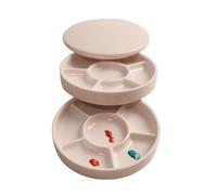 MyncbD Palette de Peinture Imitation Porcelaine Palette Ronde avec Couvercle Acrylique Aquarelle Peinture Multifonctionnel Blanc Peinture Plateau Artiste Fournitures (Color : Covered Palette)