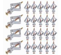 Mynoozi 200 Pièces Fixations pour Plaques de Plâtre (100 Chevilles + 100 Vis), Chevilles pour Plaque de Plâtre et Vis, Fixations Murales Creuses pour Installation Murale en Plaque de Plâtre