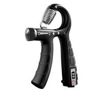 Mynoozi Kit de musculation pour la main et les avant-bras - Réglable de 10 à 100 kg - Avec compteur automatique pour poignet, doigts et force de la main - Noir