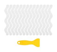 Mynoozi Lot de 36 bandes autocollantes antidérapantes avec grattoir pour baignoire, douche, escaliers, sauna, cuisine (incolore)