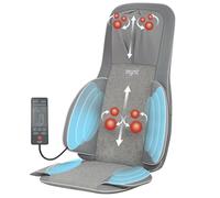 Mynt FSA HSA Masseur de cou et de dos Shiatsu 3D éligible pour chaise avec 10 nœuds de pétrissage profonds, masseur réglable pour le dos et le cou gris avec chaleur, coussin portable pour