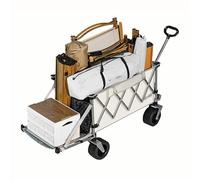 MyNvy Chariot Pliable a Roulette Chariot à roulettes Chariot de Transport Pliable pour Transport,Plage,Festival,Camping,Courses,Chariot de JardinagePromenade(Color:a,Size:)