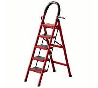 MyNvy Petit escabeau Pliable Escabeau Marches, Escabeaux Pliant avec Marchepied Antidérapant et Large, Petit Escabeau, Marchepied en Acier Robuste, Léger et Portable(Color:143cm,Size:)