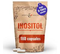 Myo-Inositol en Capsules 180 - D-Chiro Inositol 2000mg par Dose Quotidienne | Complexe Complet et Concentré - Sans Additifs Haute Pureté - Format Pratique et Naturel au Quotidien