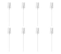 MYOC Lot de 8 distributeurs à pompe blanche avec ressort - Plastique durable - Anti-fuite - Idéal pour écran solaire, hydratant et concentré - 100 ml - Taille du col 20/22 mm - Hauteur : 14 cm