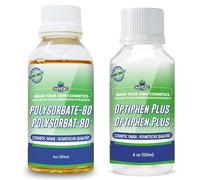MYOC Pack Combo : Polysorbate 80-120 ml / 4.05 fl oz & Optiphen Plus | 120 ml / 4.05 fl oz - Émulsifiant cosmétique stable et préservé