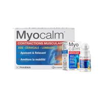 MYOCALM CONTRACTIONS ROLL ON ET COMPRIME | Solution pour Contractions Musculaires au Dos, Lombaires, et Cervicales | Prévention et Soulagement Efficaces| Flacon de 100ml et boîte de 30 caps | 3CPHARMA