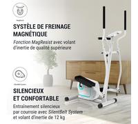 Myon Cycle Vélo elliptique volant inertie 12 kg SilentBelt System blanc