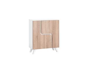 MyosHome - Meuble Buffet Commode en Chêne et Blanc 80 x 94 x 34 cm. Venus