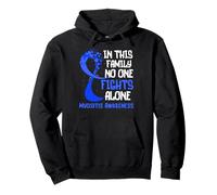 Myosite Sensibilisation Ruban Bleu Espoir Famille Fighter Sweat à Capuche