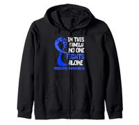 Myosite Sensibilisation Ruban Bleu Espoir Famille Fighter Sweat à Capuche