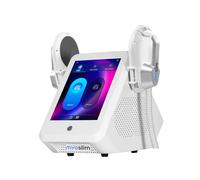 Myoslim Appareil de Sculpture Musculaire, Écran Tactile, Système de Remodelage Corporel pour Tonus Musculaire et Gestion de la Graisse, Salon & Domicile（Blanc, à deux poignées）