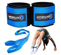 Myosource Kinetic Bands Tumble Pro X - Kit de sangles de cheville - Équipement de pom-pom girl pour le culbute, le culbute à rebours - Comprend une sangle élastique flexible - Bleu
