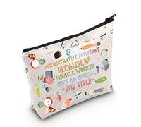 MYOSPARK Assistant administratif Sac de maquillage Administratif Assistant Administratif Cadeau Secrétaire Cadeau Professionnels Administratifs Fournitures de jour Sac à fermeture éclair, Assistant