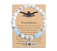 MYOSPARK Bracelet de natation avec message - Cadeau pour les amateurs de natation, 2.4inch, Métal, Alliage.