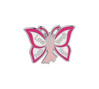 MYOSPARK Broche en forme de ruban rose en émail pour surviveur du cancer du sein - Cadeau de sensibilisation au cancer du sein - Cadeau pour une association caritative, 0.98inch, Métal, Alliage.