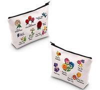 MYOSPARK Trousse de maquillage avec fermeture éclair Motif conte de fées Alice au pays des merveilles, Sac de fleurs au Royaume-Uni, Moderne