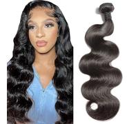 MYouan Mèches de cheveux humains brésiliens à ondulations corps grade 12A, 24 pouces, tissage à ondulations corps vierge 100 % non traité, une mèche de cheveux humains