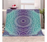 MYPALL Couverture Une pièce Mandalas colorés Couverture en Molleton de Flanelle 3D Impression Microfibre Super Douce Couverture de Lit Voyage Pique-Nique Chambre 100 x 130cm