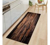 MYPALL Tapis de Cuisine Antidérapant Panneau de Bois Jaune Tapis pour Devant Evier Absorbant, Doux Tapis du Sol pour Salon Chambre Passage Lavable en Machine 60 x 120cm