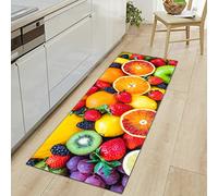 MYPALL Tapis de Cuisine Fruits colorés Tapis de Cuisine Antidérapant,Tapis pour Devant Evier Absorbant,Tapis du Sol pour Salon Chambre Passage Lavable en Machine 60 x 180cm