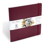 Mypaperworld Carnet de croquis carré double face aquarelle - Papier aquarelle - 300 g/m² - 19х19 cm - 16 feuilles - 32 pages - Cerise