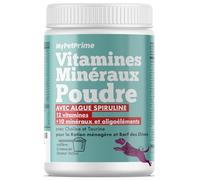 MyPetPrime Multivitamines pour Chiens | Équilibre la Diète Maison et Barf | 12 Vitamines + 10 minéraux | avec Algue Spiruline | en Poudre | 220g