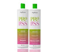 MyPhios | Pro Liss 3D Hair Alignment Kit | Gloss Reducer Thermal Treatment + Shampoo | (2x) 1000 ml