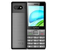 myPhone 7340 LTE téléphone Senior 4G avec Grandes Touches, écran 2,8", Double SIM, Bouton SOS, Facile à Utiliser, Longue autonomie, Noir et Argent