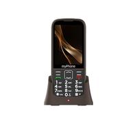 Téléphone Senior Double SIM boutons SOS grand écran et Socle de charge Marron